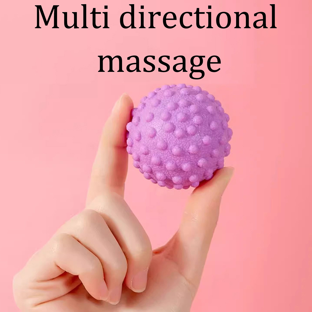 Shoulder Massage Ball - ポータブル TPR 筋膜マッサージボール レイズドトリガーポイントリリーフヨガボール 腰、背中、脚、足用の多機能マッサージャー