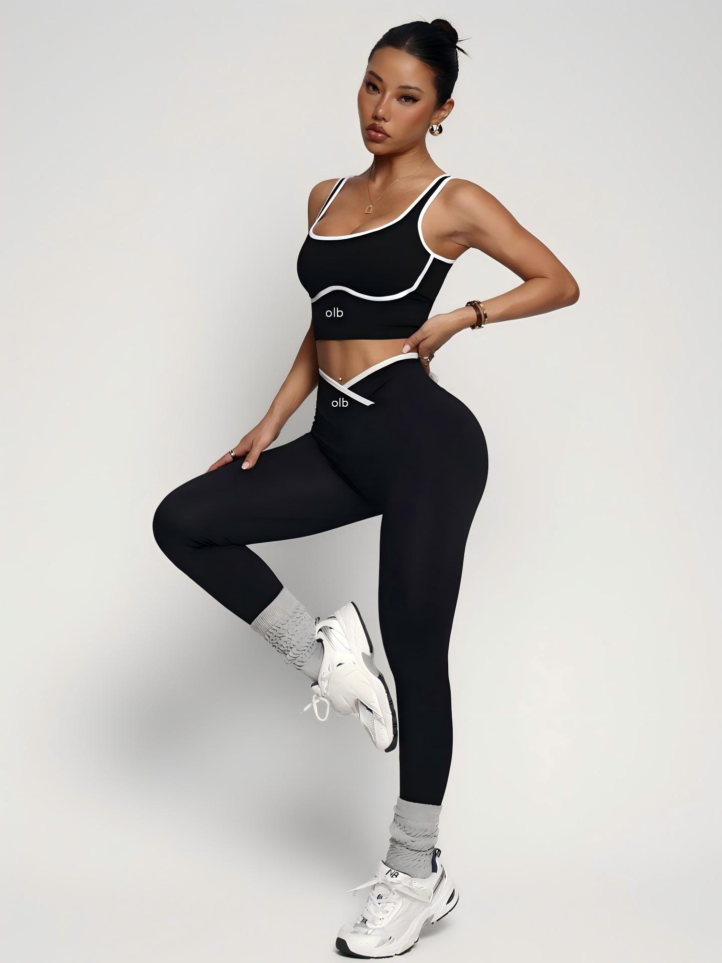 Yoga Y Fitness - 2ピースの新しいスポーツブラベストパンツフィットネススーツ、女性用の豪華で快適なハイウエストとヒップリフティングヨガスーツセット