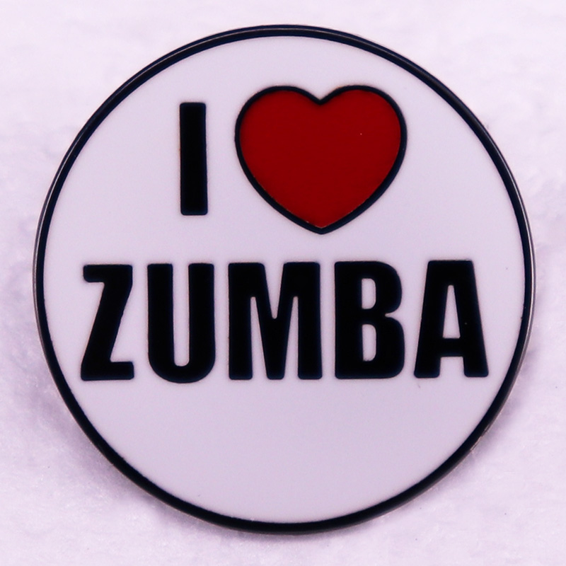 Zumba & Yoga Fitness By Anushree Pune Reviews - I love zumbaエナメルピン楽しいハイパワーワークアウトエクスペリエンスバッジダンスフィットネスボタンブローチジュエリーバックパックの装飾