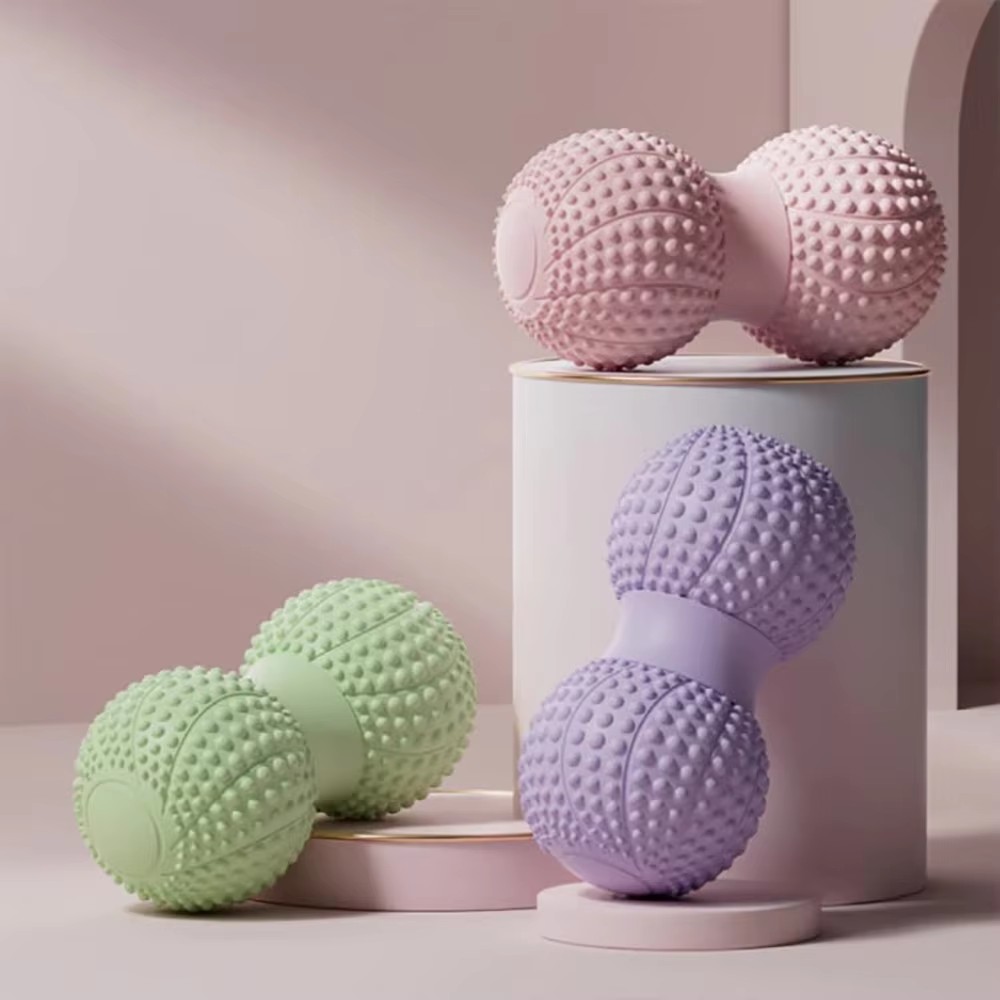 Shoulder Massage Ball - ヨガ筋膜ボール ピーナッツマッサージボール フットマッサージャー レイズドポイント TPE ポスチャマスター