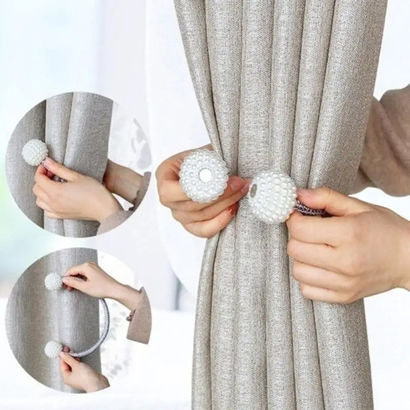 1/2個入り パール磁気カーテンクリップ カーテンホルダー  - Shoulder Massage Ball のレビューと価格