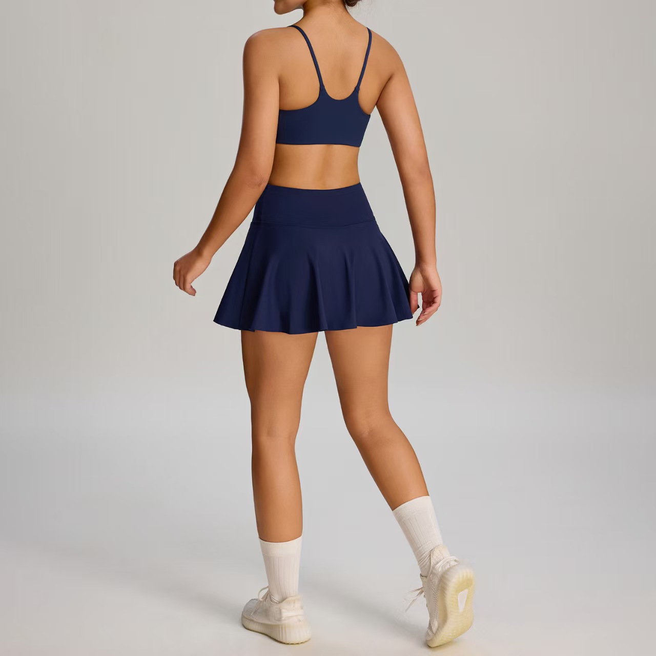 新しいアウトドアテニスドレススポーツウェアツーピースセット女 - Yoga Fitness Dress のレビューと価格