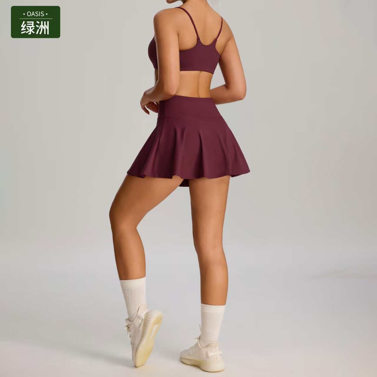 新しいアウトドアテニスドレススポーツウェアツーピースセット女 - Yoga Fitness Dress のレビューと価格
