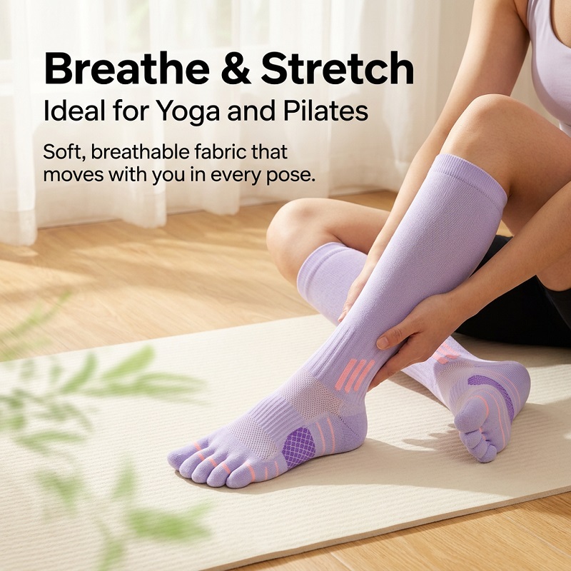 1/6 ペア女性の夏のフィットネスランニングロングソックス縄 - Yoga & Fitness With Faye The Well Being Studio Abbots Langley のレビューと価格