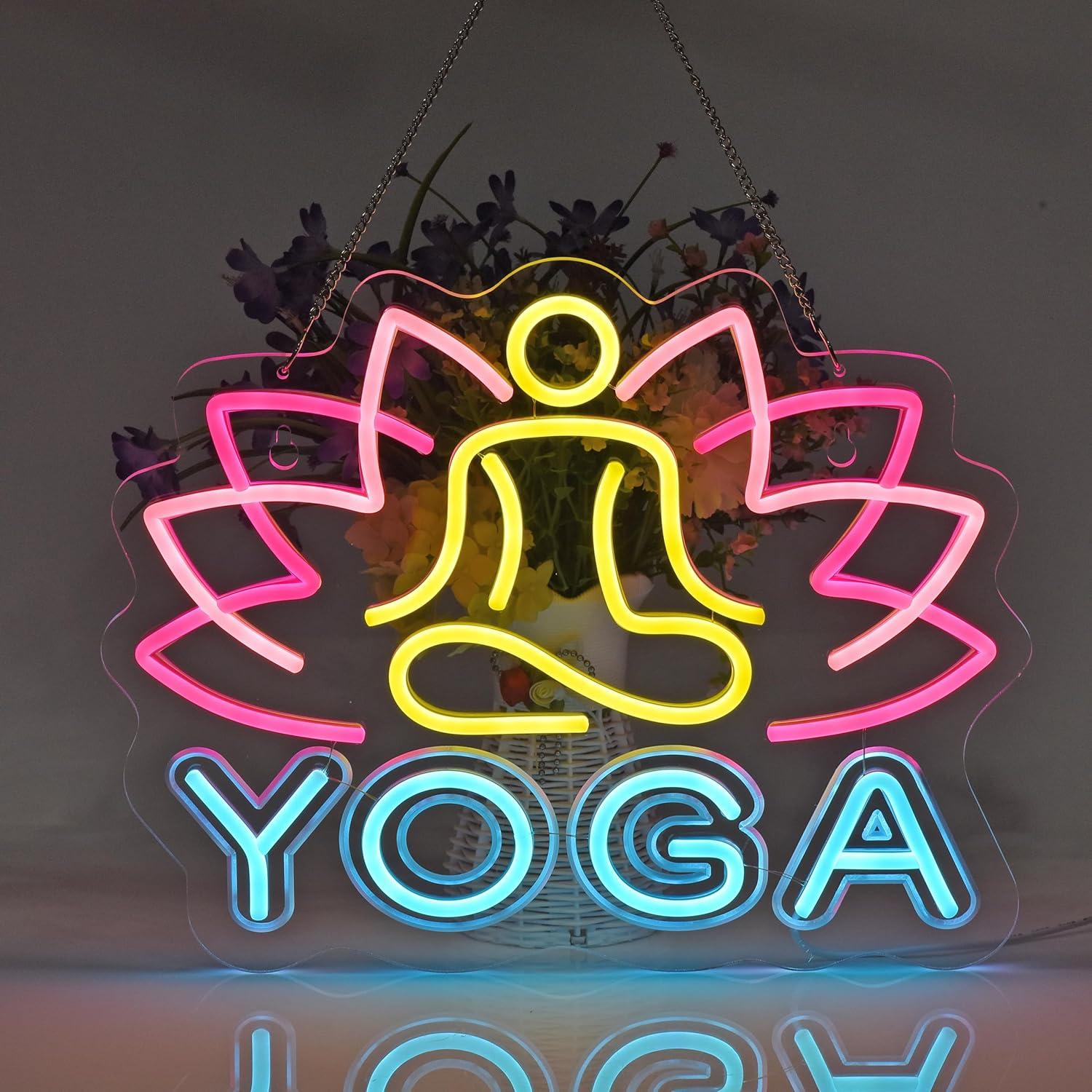 ヨガネオンサイン ネオンライト 壁掛けアート装飾 ホームビジ - Yoga Fitness Rooms のレビューと価格