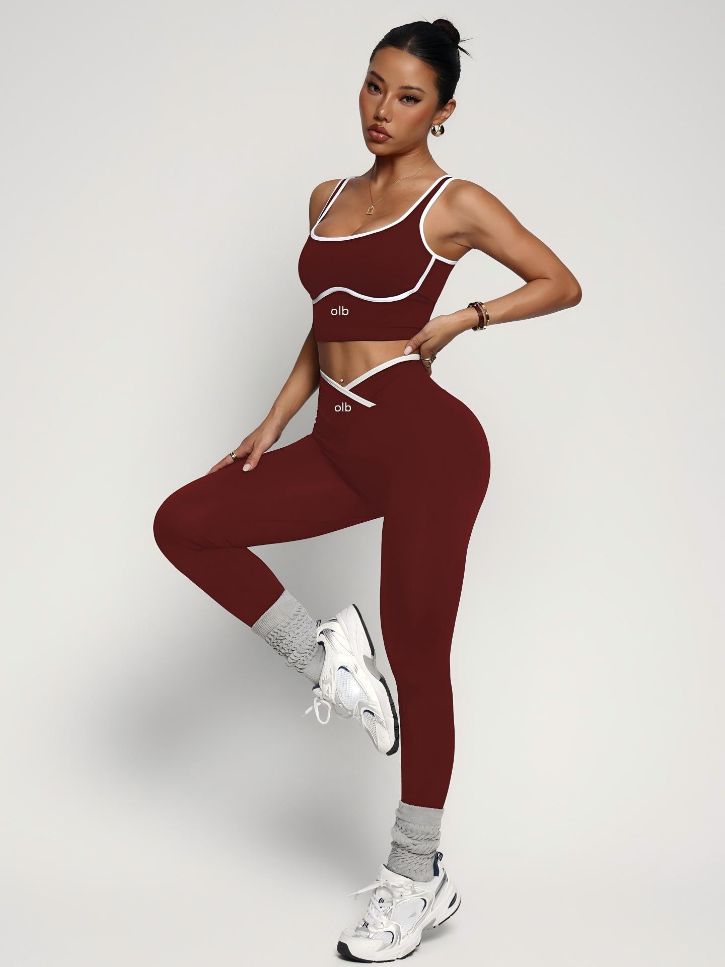 2ピースの新しいスポーツブラベストパンツフィットネススーツ、 - Yoga Y Fitness のレビューと価格
