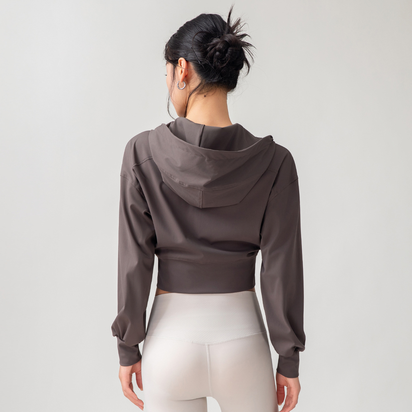 女性用 ソリッドカラー カジュアル スタンドカラー フード付 - Yoga & Fitness With Faye The Well Being Studio Abbots Langley のレビューと価格