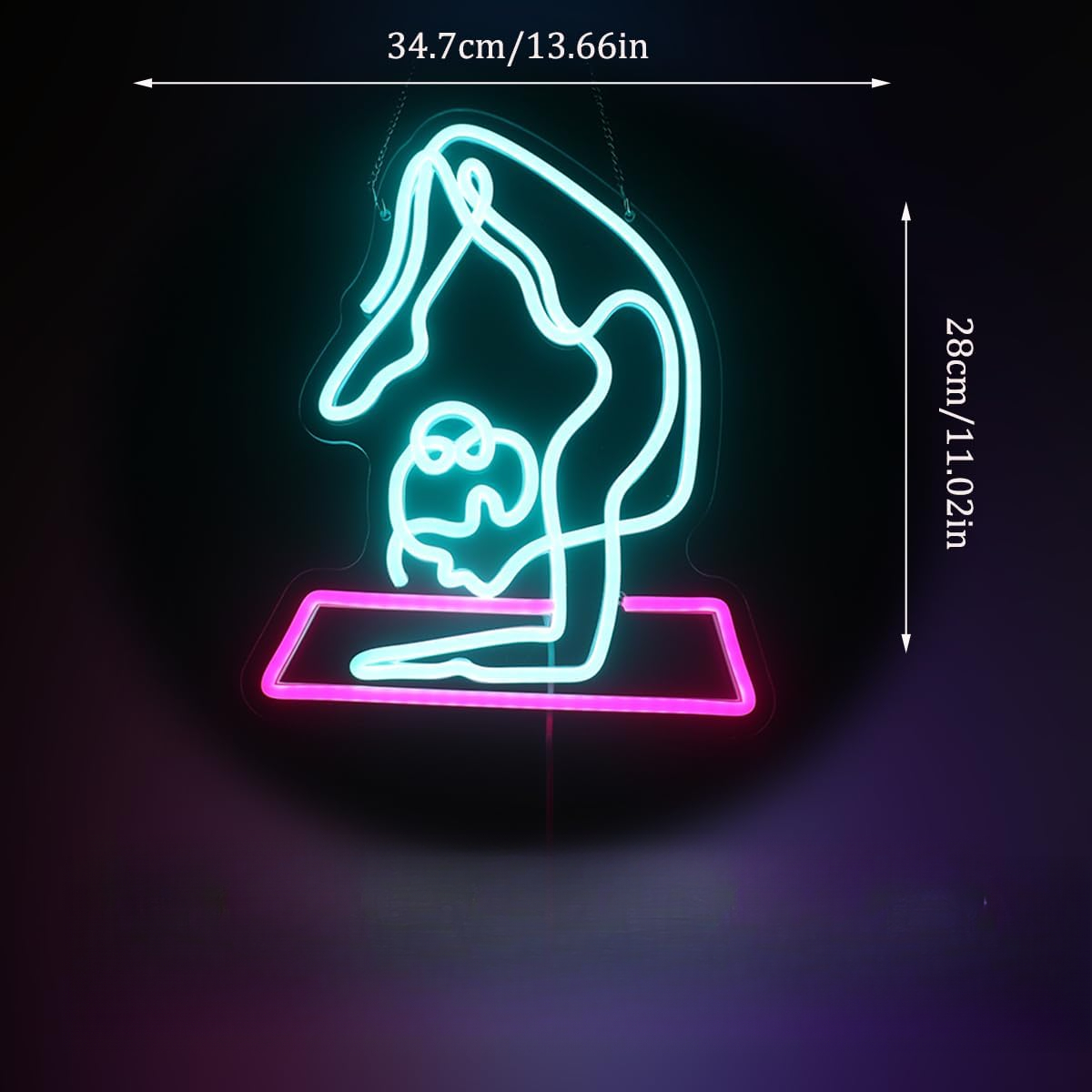 ヨガネオンサイン調光可能なLEDウォールライトフィットネスル - Yoga Fitness Rooms のレビューと価格