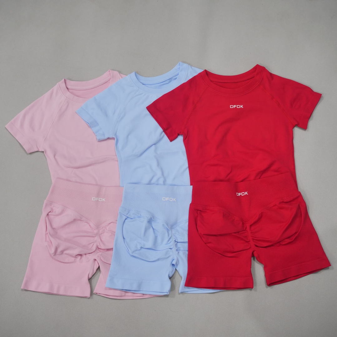 DF レディース 2ピース シームレス ヨガセット 半袖トッ - Yoga Y Fitness のレビューと価格