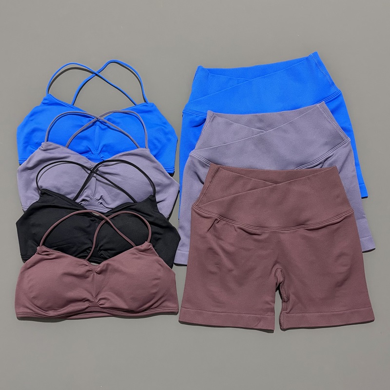 2ピース ビジョンジムセット レディース ヨガ クロップトッ - Yoga Y Fitness のレビューと価格